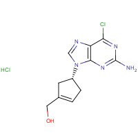 172015-79-1 (1S,4R)-4-(2-Amino-6-chloro-9H-purin-9-yl)-2-cyclopentene-1-methanol Hydrochloride chemical structure
