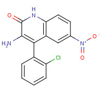55198-89-5 3-Amino-4-(2-chlorophenyl)-6-nitro-2(1H)-quinolinone chemical structure