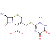58909-56-1 7-Amino-3-[[(2,5-dihydro-6-hydroxy-2-methyl-5-oxo-1,2,4-triazin-3-yl)thio]methyl]cephalosporanic Acid chemical structure