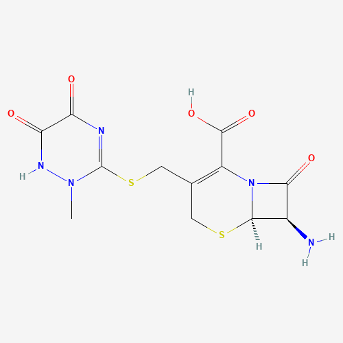 58909-56-1 7-Amino-3-[[(2,5-dihydro-6-hydroxy-2-methyl-5-oxo-1,2,4-triazin-3-yl)thio]methyl]cephalosporanic Acid chemical structure