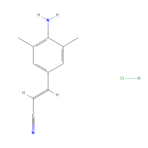661489-23-2 (E)-3-(4-Amino-3,5-dimethylphenyl)acrylonitrile Hydrochloride chemical structure
