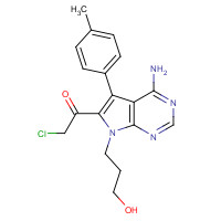 821794-90-5 1-[4-Amino-7-(3-hydroxypropyl)-5-(4-methylphenyl)-7H-pyrrolo[2,3-d]pyrimidin-6-yl]-2-chloro-ethanone chemical structure