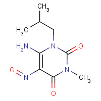 54052-67-4 6-Amino-1-isobutyl-3-methyl-5-nitroso-2,4-pyrimidinedione chemical structure