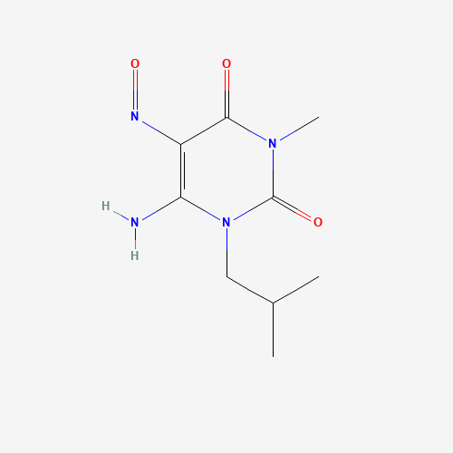 54052-67-4 6-Amino-1-isobutyl-3-methyl-5-nitroso-2,4-pyrimidinedione chemical structure