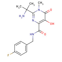 518048-03-8 2-(1-Amino-1-methylethyl)-N-(4-fluorobenzyl)-5-hydroxy-1-methyl-6-oxo-1,6-dihydropyrimidine-4-carboxamide chemical structure