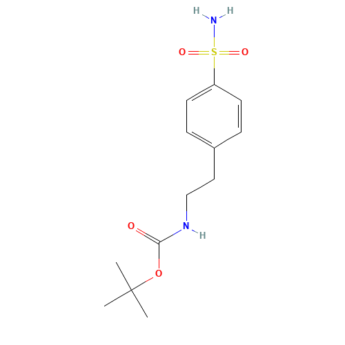 258262-54-3 N-[2-[4-(Aminosulfonyl)phenyl]ethyl]carbamic Acid tert-Butyl Ester chemical structure