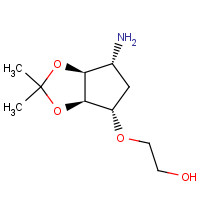 274693-55-9 2-[[(3aR,4S,6R,6aS)-6-Aminotetrahydro-2,2-dimethyl-4H-cyclopenta-1,3-dioxol-4-yl]oxy]ethanol chemical structure