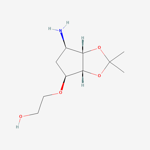 274693-55-9 2-[[(3aR,4S,6R,6aS)-6-Aminotetrahydro-2,2-dimethyl-4H-cyclopenta-1,3-dioxol-4-yl]oxy]ethanol chemical structure