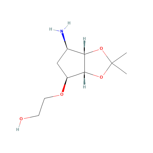 274693-55-9 2-[[(3aR,4S,6R,6aS)-6-Aminotetrahydro-2,2-dimethyl-4H-cyclopenta-1,3-dioxol-4-yl]oxy]ethanol chemical structure