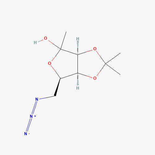 122194-05-2 6-Azido-1,6-dideoxy-3,4-O-isopropylidene-D-lyxo-2-hexulofuranose chemical structure