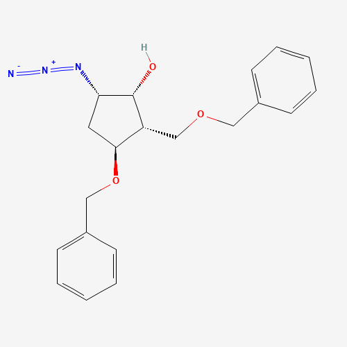 110567-23-2 (1S,2S,3S,5S)-5-Azido-3-(phenylmethoxy)-2-[(phenylmethoxy)methyl]cyclopentanol chemical structure