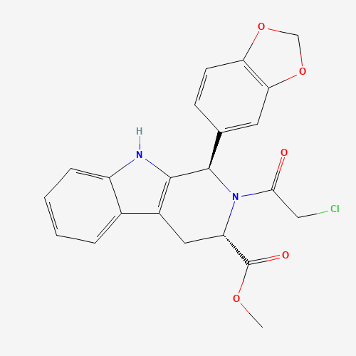 629652-44-4 (1R,3S)-1-(1,3-Benzodioxol-5-yl)-2-(2-chloroacetyl)-2,3,4,9-tetrahydro-1H-pyrido[3,4-b]indole-3-carboxylic Acid Methyl Ester chemical structure