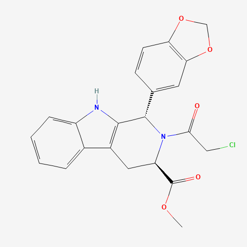 629652-42-2 (1S,3S)-1-(1,3-Benzodioxol-5-yl)-2-(2-chloroacetyl)-2,3,4,9-tetrahydro-1H-pyrido[3,4-b]indole-3-carboxylic Acid Methyl Ester chemical structure