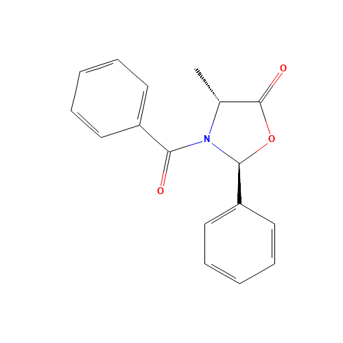 118995-17-8 (2S,4R)-3-Benzoyl-4-methyl-2-phenyl-5-oxazolidinone chemical structure