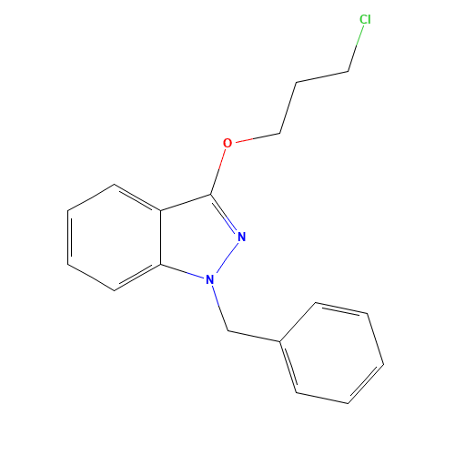 13109-79-0 1-Benzyl-3-(3-chloropropoxy)indazole chemical structure