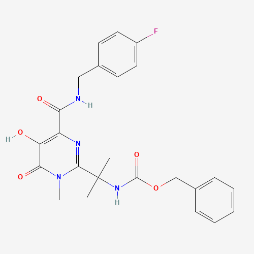 518048-02-7 Benzyl [1-[4-[[(4-Fluorobenzyl)amino]carbonyl]-5-hydroxy-1-methyl-6-oxo-1,6-dihydropyrimidin-2-yl]-1-methylethyl]carbamate chemical structure
