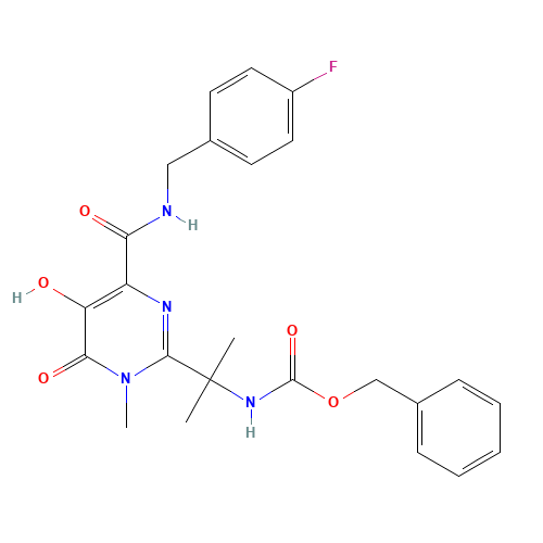 518048-02-7 Benzyl [1-[4-[[(4-Fluorobenzyl)amino]carbonyl]-5-hydroxy-1-methyl-6-oxo-1,6-dihydropyrimidin-2-yl]-1-methylethyl]carbamate chemical structure