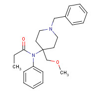 61086-12-2 1-Benzyl-4-[N-(1-propanoyl)-N-phenylamino]-4-methoxymethylpiperidine chemical structure