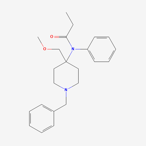 61086-12-2 1-Benzyl-4-[N-(1-propanoyl)-N-phenylamino]-4-methoxymethylpiperidine chemical structure