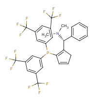 849925-10-6 (1S,1'S)-1,1'-Bis[bis[3,5-bis(trifluoromethyl)phenyl]phosphino]-2,2'-bis[(S)-(dimethylamino)phenylmethyl]ferrocene chemical structure