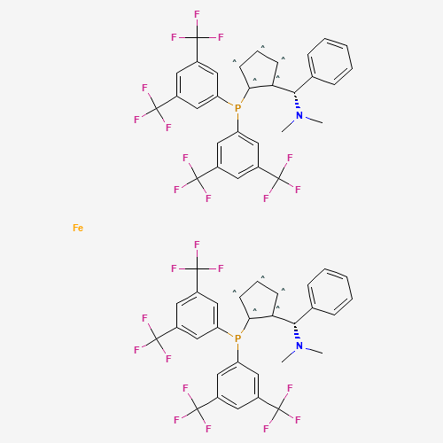 849925-10-6 (1S,1'S)-1,1'-Bis[bis[3,5-bis(trifluoromethyl)phenyl]phosphino]-2,2'-bis[(S)-(dimethylamino)phenylmethyl]ferrocene chemical structure