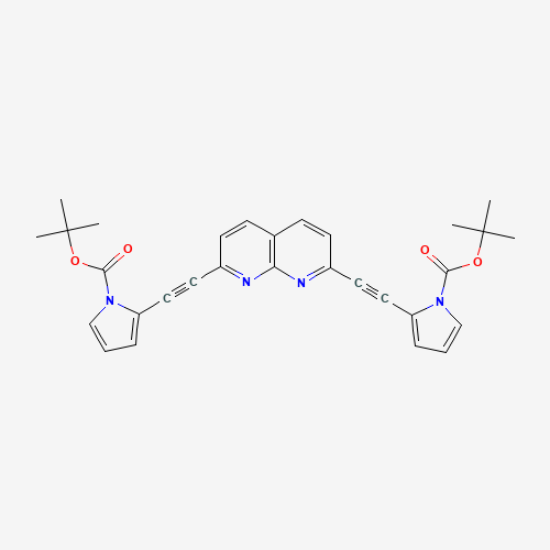 467435-77-4 2,7-Bis-(1-tert-butoxycarbonylpyrrol-2-yl)ethynyl-1,8-naphthridine chemical structure