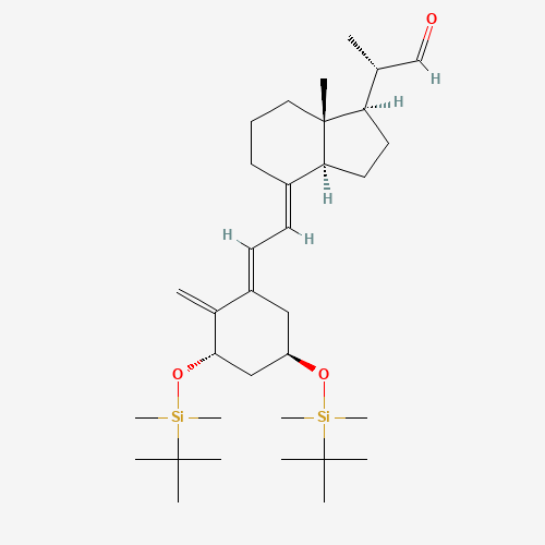 112828-13-4 (1S,3R,5E,7E)-1,3-Bis-[(tert-butyldimethylsilyl)oxy]-9,10-secopregna-5,7,10-triene-20-carboxaldehyde chemical structure