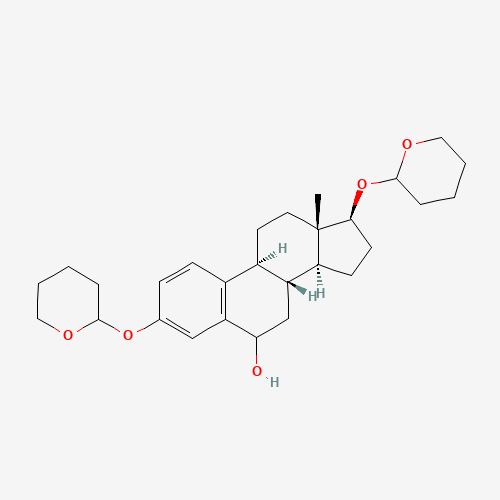 122566-22-7 (17b)-3,17-Bis[(tetrahydro-2H-pyran-2-yl)oxy]-estra-1,3,5(10)-trien-6-ol chemical structure