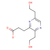 96681-85-5 3,6-Bis(2-hydroxyethyl)-2-pyrazinepropanoic Acid chemical structure