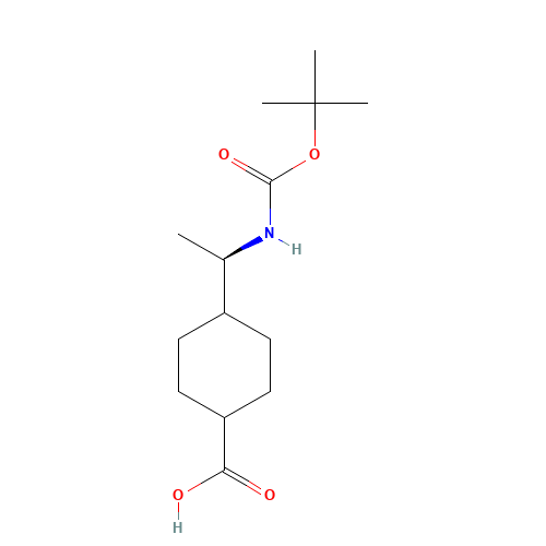 671815-99-9 (1R)-trans-4-[N-Boc-1-aminoethyl]cyclohexanecarboxylic Acid chemical structure