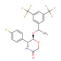 419574-33-7 (5R,6R)-6-[(1R)-1-[3,5-Bis(trifluoromethyl)phenyl]ethoxy]-5-(4-fluorophenyl)-3-morpholinone chemical structure