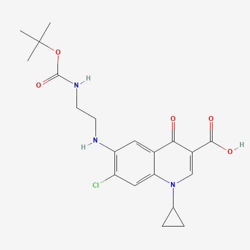 528851-37-8 6-[(2-tert-Butoxycarbonylaminoethyl)amino]-7-chloro-1-cyclopropyl-1,4-dihydro-4-oxo-quinoline-3-carboxylic Acid chemical structure