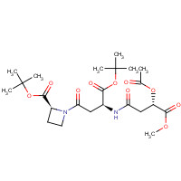 201283-56-9 (2S,3S,3''S)-N-[3-(3-Acetoxy-3-methoxycarbonylpropanamido)-3-tert-butoxycarbonylpropanoyl]azetidine-2-carboxylic Acid tert-butyl Ester chemical structure