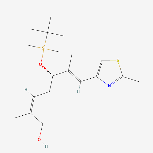 218614-16-5 (-)-(2Z,5S,6E)-5-{[tert-Butyl(dimethyl)silyl]oxy}-2,6-dimethyl-7-(2-methyl-1,3-thiazol-4-yl)hepta-2,6-dien-1-ol chemical structure