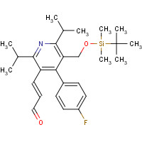 124863-84-9 (E)-3-[5-tert-Butyldimethylsilyloxymethyl-2,6-diisopropyl-4-(4-fluorophenyl)-pyrid-3-yl]-prop-2-enal chemical structure
