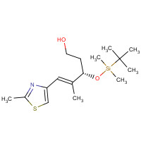 188899-14-1 (-)-(3S,4E)-3-{[tert-Butyl(dimethyl)silyl]oxy}-4-methyl-5-(2-methyl-1,3-thiazol-4-yl)pent-4-en-1-ol chemical structure