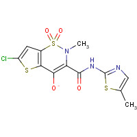 479482-38-7 6-Chloro-4-hydroxy-2-methyl-N-(5-methyl-2-thiazolyl)-2H-thieno[2,3-e]-1,2-thiazine-3-carboxamide 1,1-Dioxide chemical structure