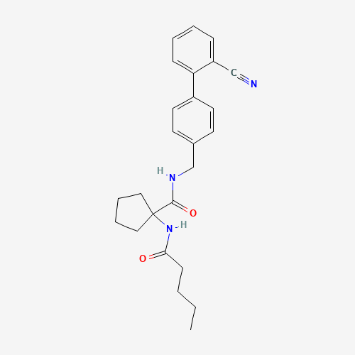 141745-71-3 N-[(2'-Cyano[1,1'-biphenyl]-4-yl)methyl]-1-[(1-oxopentyl)amino]cyclopentanecarboxamide chemical structure