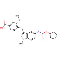 107754-20-1 4-[[5-[[(Cyclopentyloxy)carbonyl]amino]-1-methyl-1H-indol-3-yl]methyl]-3-methoxybenzoic Acid chemical structure