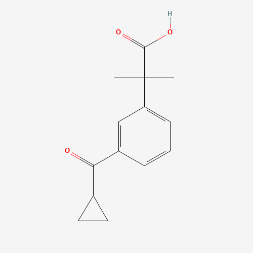 162096-56-2 3-(Cyclopropylcarbonyl)-a,a-dimethylbenzeneacetic Acid chemical structure