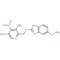 142885-91-4 4-Desmethoxy-4-nitro Omeprazole Sulfide chemical structure