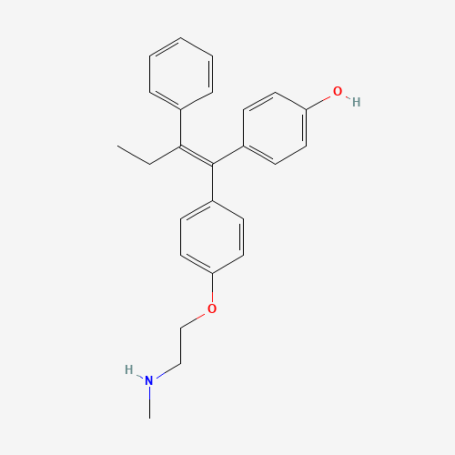 110025-28-0 N-Desmethyl-4-hydroxy Tamoxifen (approx. 1:1 E/Z Mixture) chemical structure