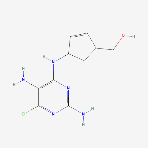 896716-96-4 (1S,4R)-rel-4-[(2,5-Diamino-6-chloro-4-pyrimidinyl)amino]-2-cyclopentene-1-methanol chemical structure