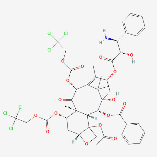 114915-16-1 N-Des-t-boc-10-deacetyl-7,10-O-bis{[(2,2,2-trichloroethyl)oxy]carbonyl} Docetaxel chemical structure