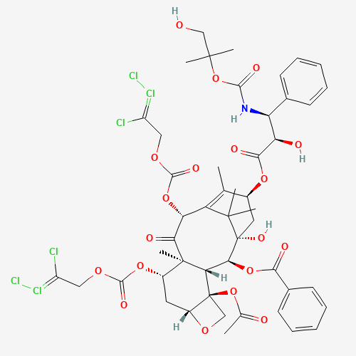160651-89-8 N-Des-t-boc-N-2-(1-hydroxy-2-methyl)propyloxycarbonxyl-7,10-O-bis{[(2,2,2-trichloroethyl)oxy]carbonyl} Docetaxel chemical structure