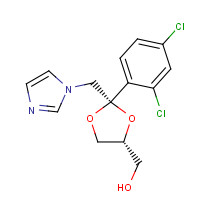 61397-58-8 cis-2-(2,4-Dichlorophenyl)-2-(1H-imidazol-1-ylmethyl)-1,3-dioxolane-4-methanol chemical structure