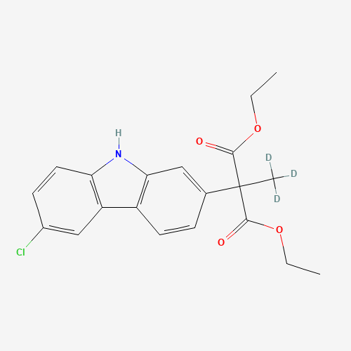 1189473-03-7 Diethyl-(6-chloro-2-carbazolyl)methyl-d3 Malonate chemical structure