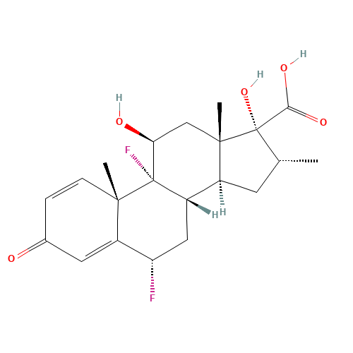 28416-82-2 6a,9a-Difluoro-11b-,17a-dihydroxy-3-oxoandrosta-1,4-diene-17b-carboxylic Acid chemical structure