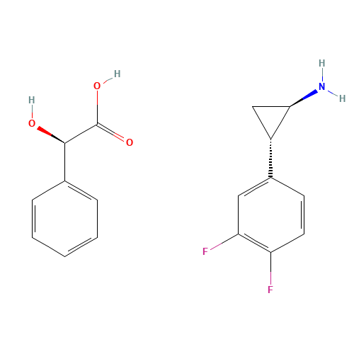 376608-71-8 (1R,2S)-2-(3,4-Difluorophenyl)cyclopropanamine (2R)-Hydroxy(phenyl)ethanoate chemical structure