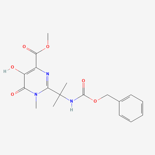 888504-27-6 1,6-Dihydro-5-hydroxy-1-methyl-2-[1-methyl-1-[[benzylcarbamoyl]amino]ethyl]-6-oxo-4-pyrimidinecarboxylic Acid Methyl Ester chemical structure